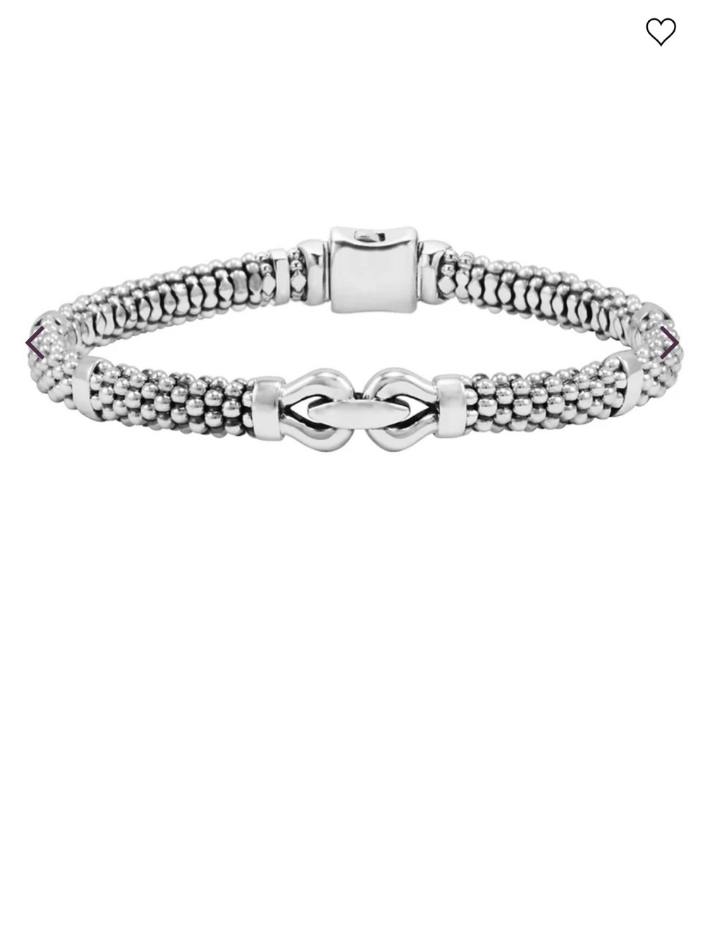 LAGOS Derby Silver Caviar Buckle Bracelet 6mm